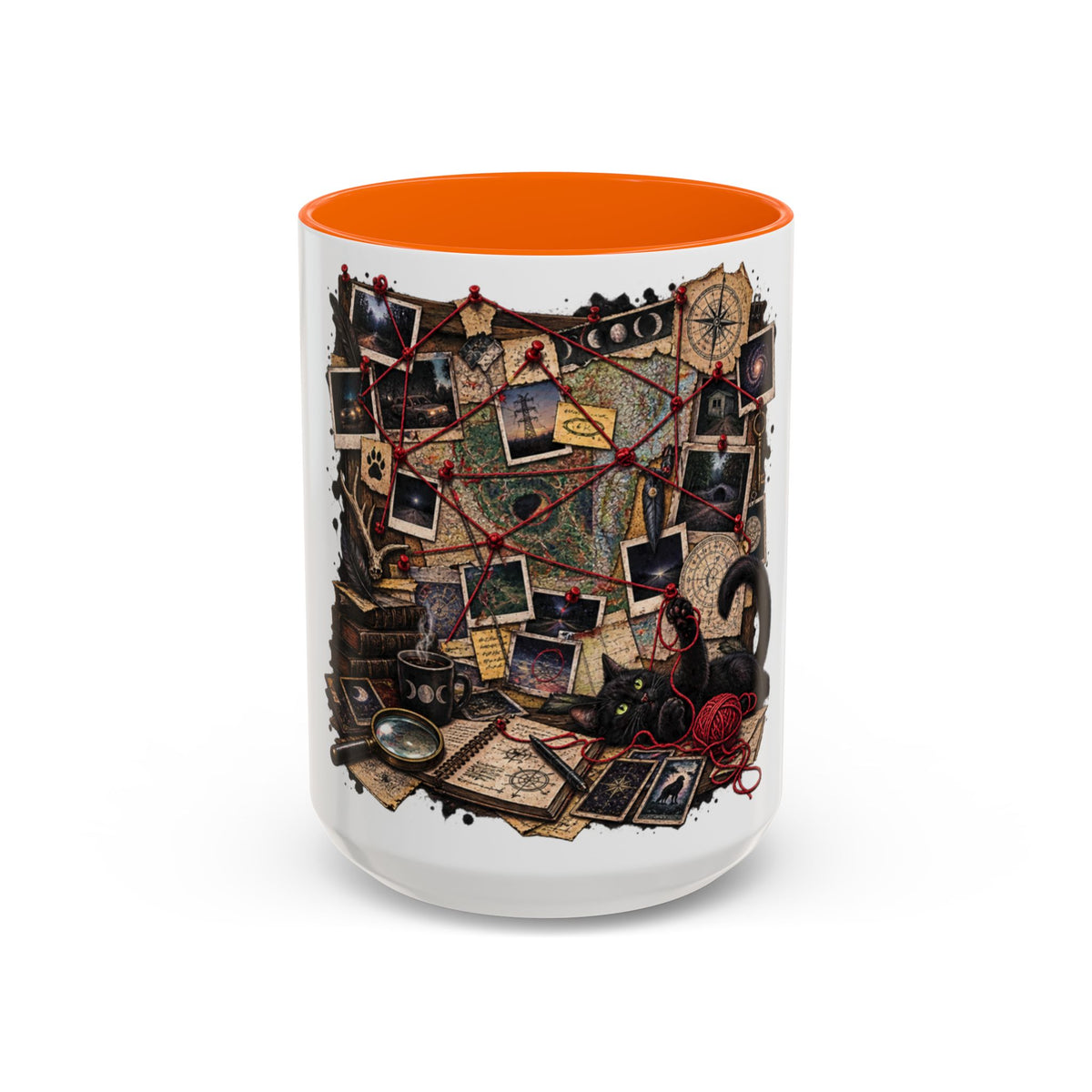 Conspiracy Board Coffee Mug — Detective Mystery Map Design (11/15oz)