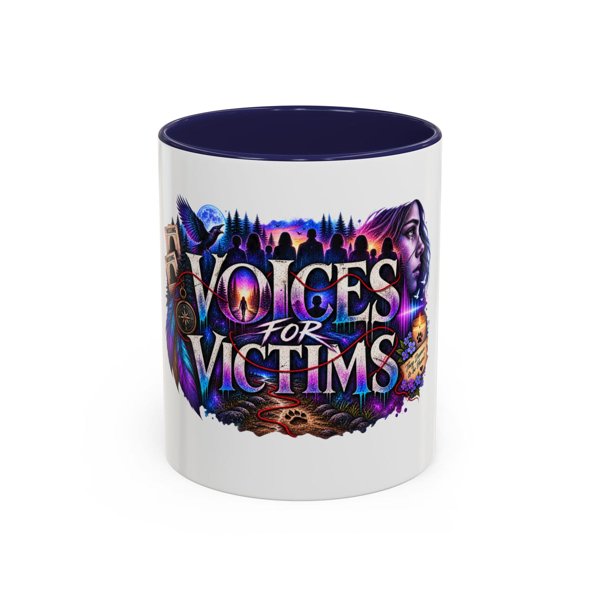 Voices for Victims Accent Coffee Mug – Advocacy & Support Ceramic Mug (11/15oz)