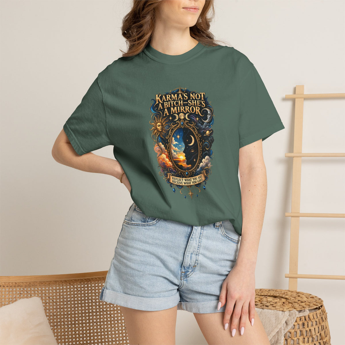 Karma's not a Bitch she's a Mirror- Mystic Tarot Graphic Tee