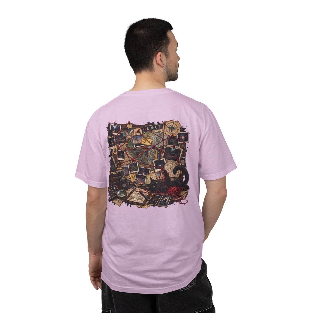 Mystery Evidence Board T-Shirt — Crime Scene Collage Graphic Tee