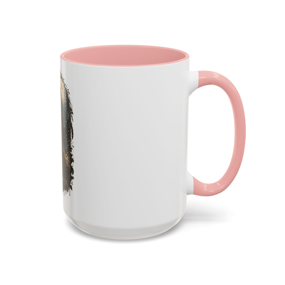 Between Worlds Accent Coffee Mug — Gothic Fantasy Witch Illustration (11/15oz)