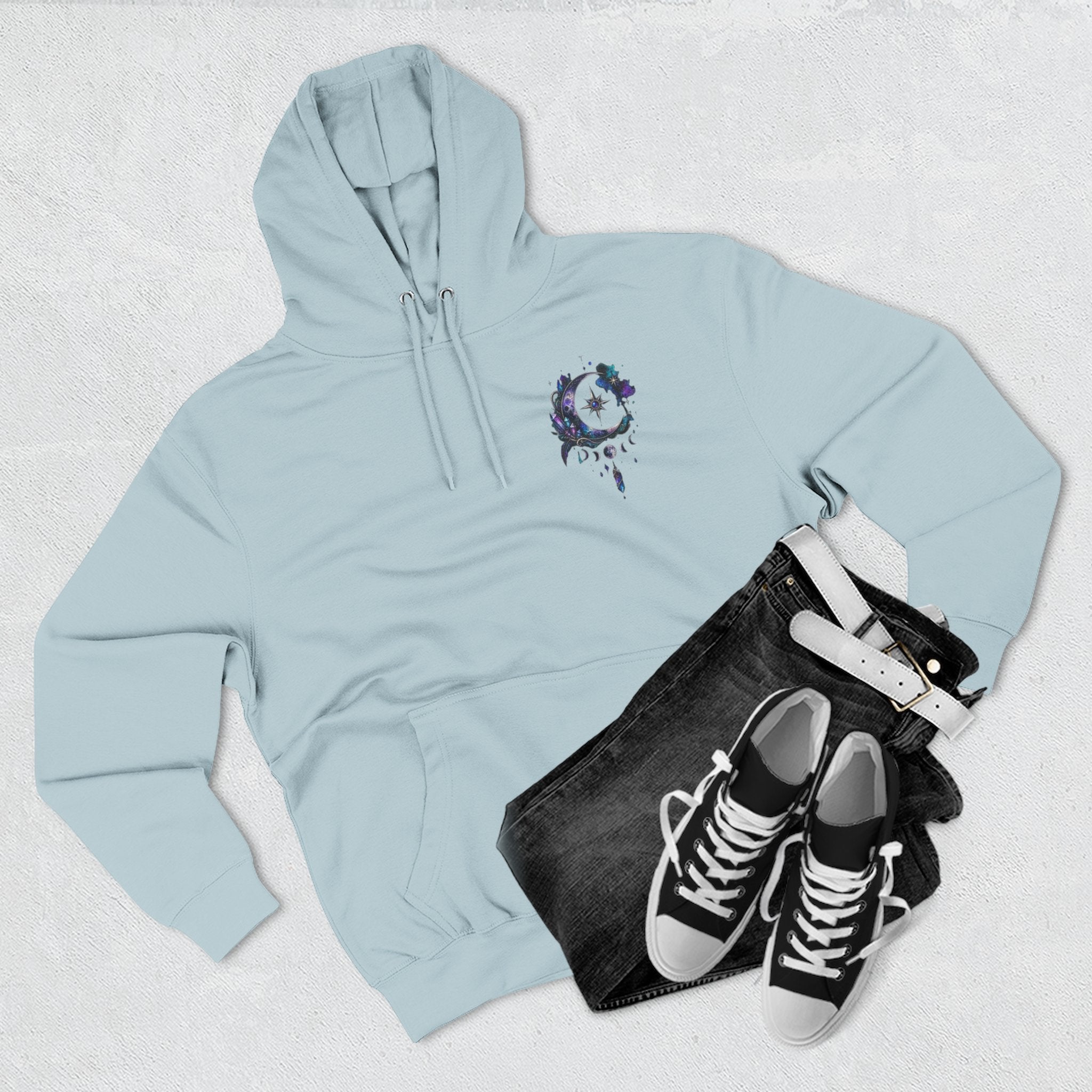 Mystic Moon Hoodie — "Trust the Signs" Celestial Fleece Pullover