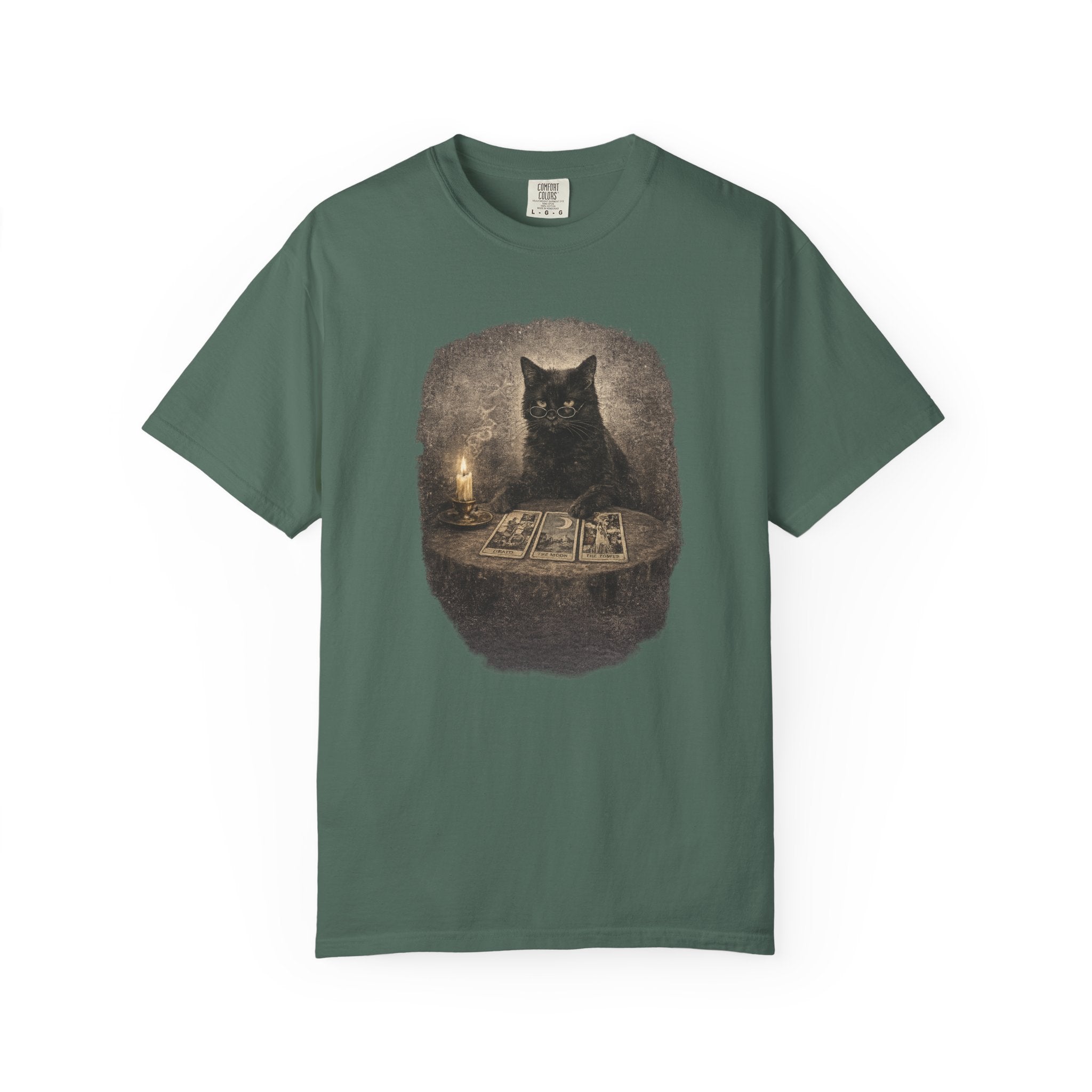 Tarot Cat T-Shirt — Black Cat Fortune Teller Graphic Tee