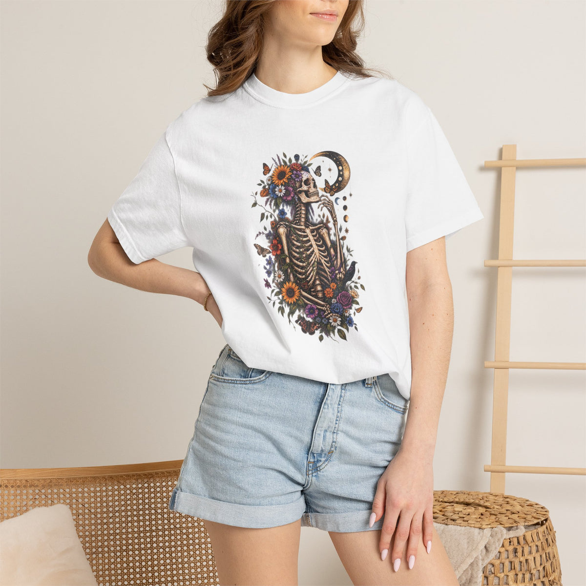 Floral Skeleton T-Shirt — Gothic Floral