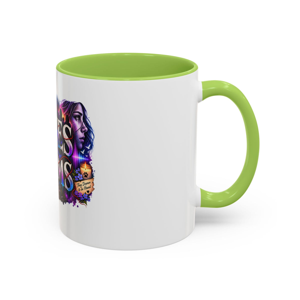 Voices for Victims Accent Coffee Mug – Advocacy & Support Ceramic Mug (11/15oz)