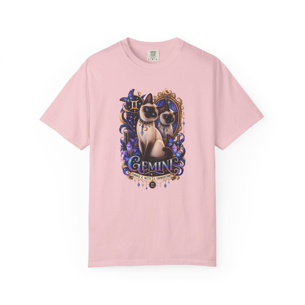 Gemini Siamese Zodiac Cats T-Shirt — Siamese Twin Astrology Tee