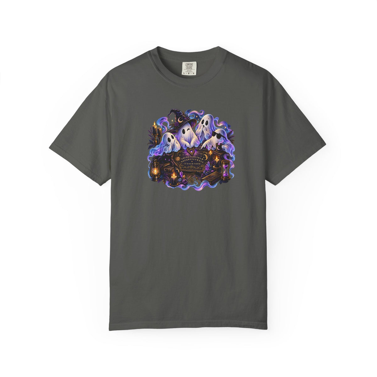 Halloween Ghost Crew T-Shirt — Spooky Night Pumpkin & Bats Graphic Tee