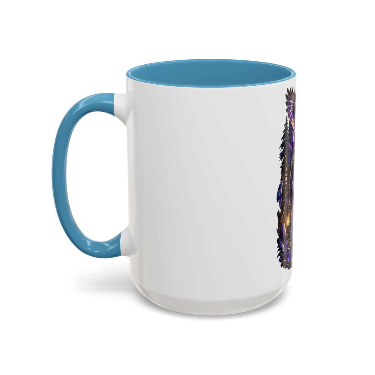 Guided by the Unseen Coffee Mug — Wolf & Owl Spirit Animal Accent Mug (11/15oz)
