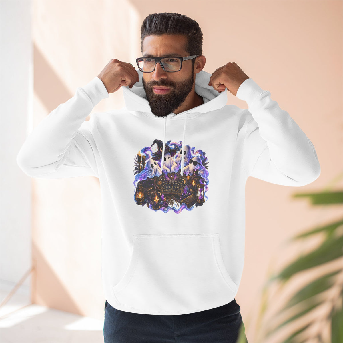 Funny Ghosts with Spirit Board Hoodie — Halloween Ghosts & Haunted Night Pullover