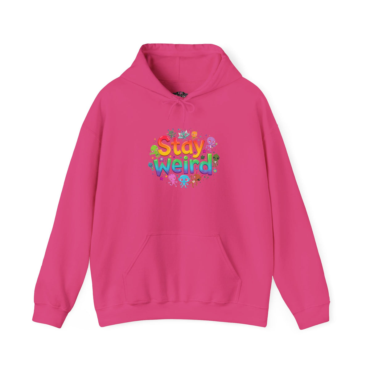 Stay Weird Hoodie — Colorful Rainbow Graphic Pullover
