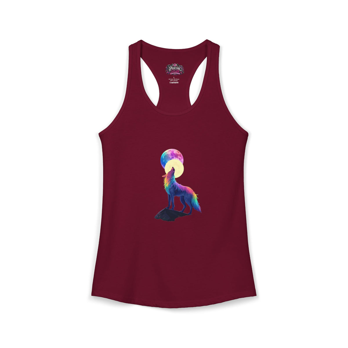 Rainbow Wolf Tank Top | Women's Racerback