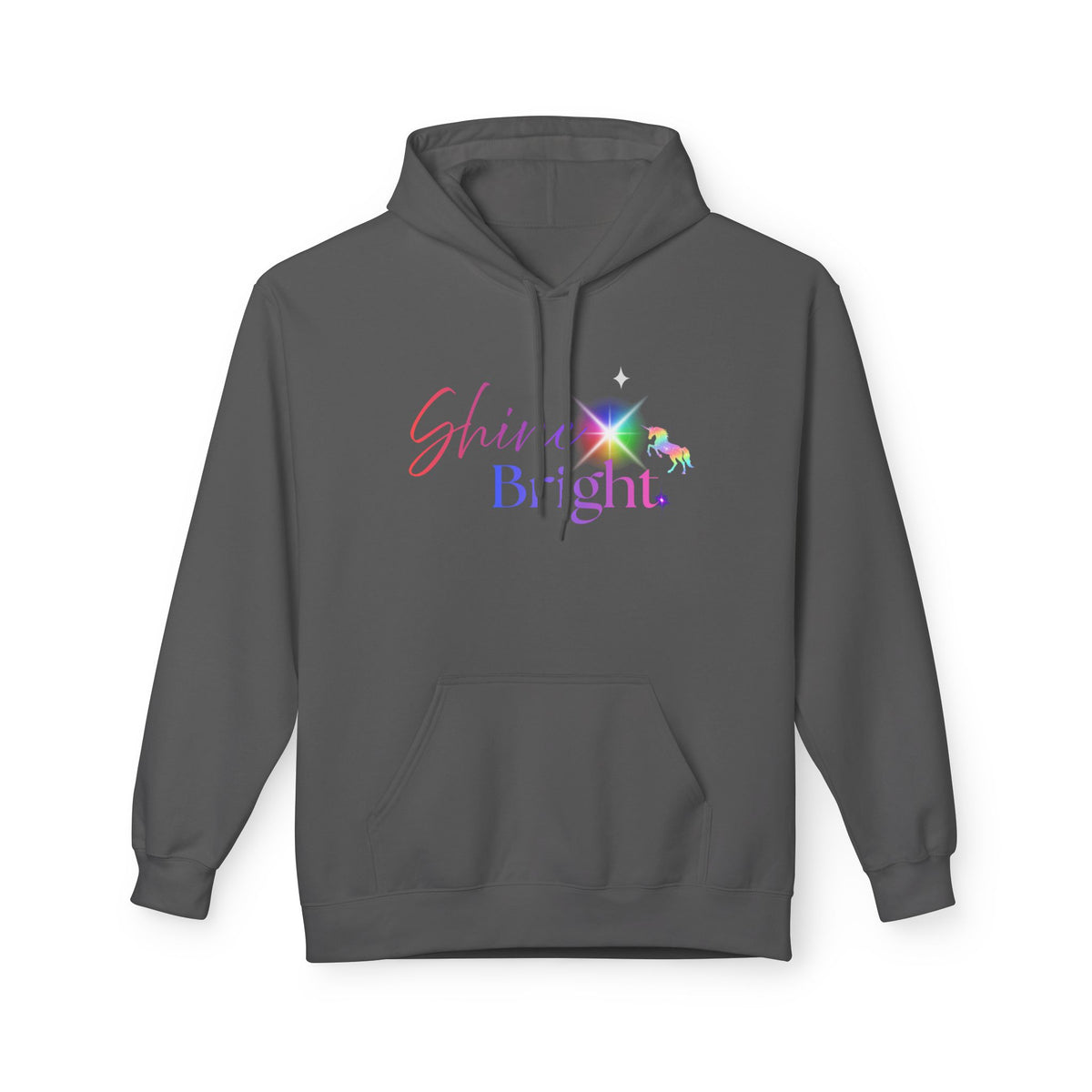 Shine Bright Pastel Hoodie — Inspirational Rainbow Graphic Hoodie