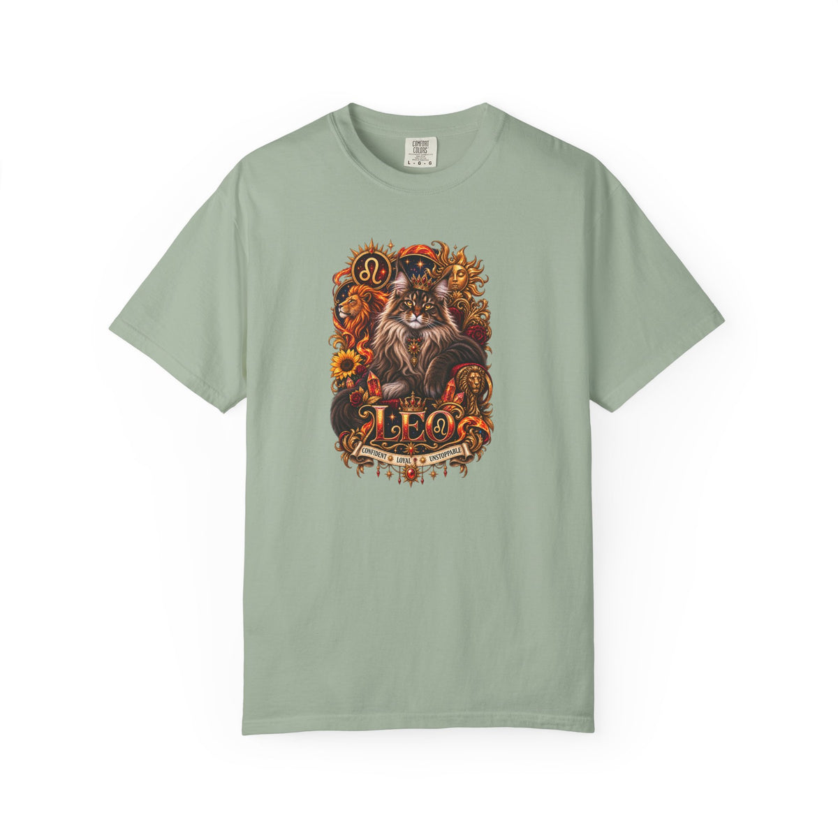 Leo Zodiac Cats T-Shirt — Maine coon Astrology Tee
