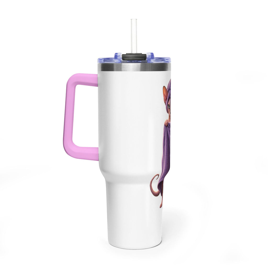 40oz Sphinx Cat Spa Tumbler — Sphynx With Towel Insulated Travel Mug