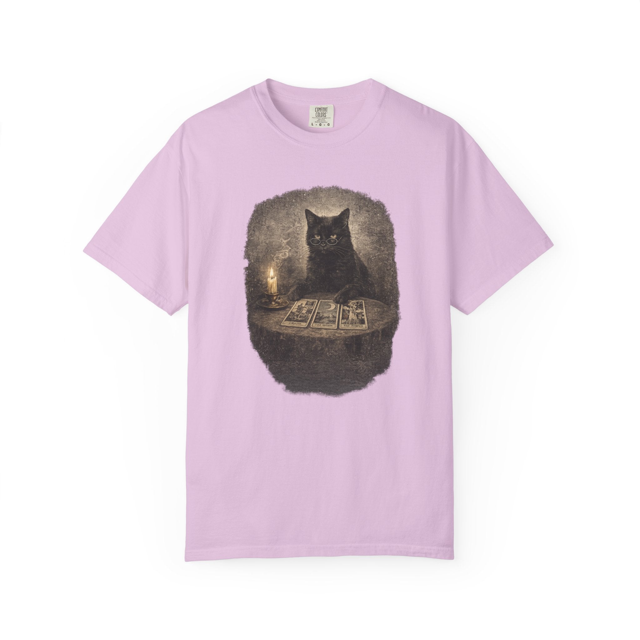 Tarot Cat T-Shirt — Black Cat Fortune Teller Graphic Tee