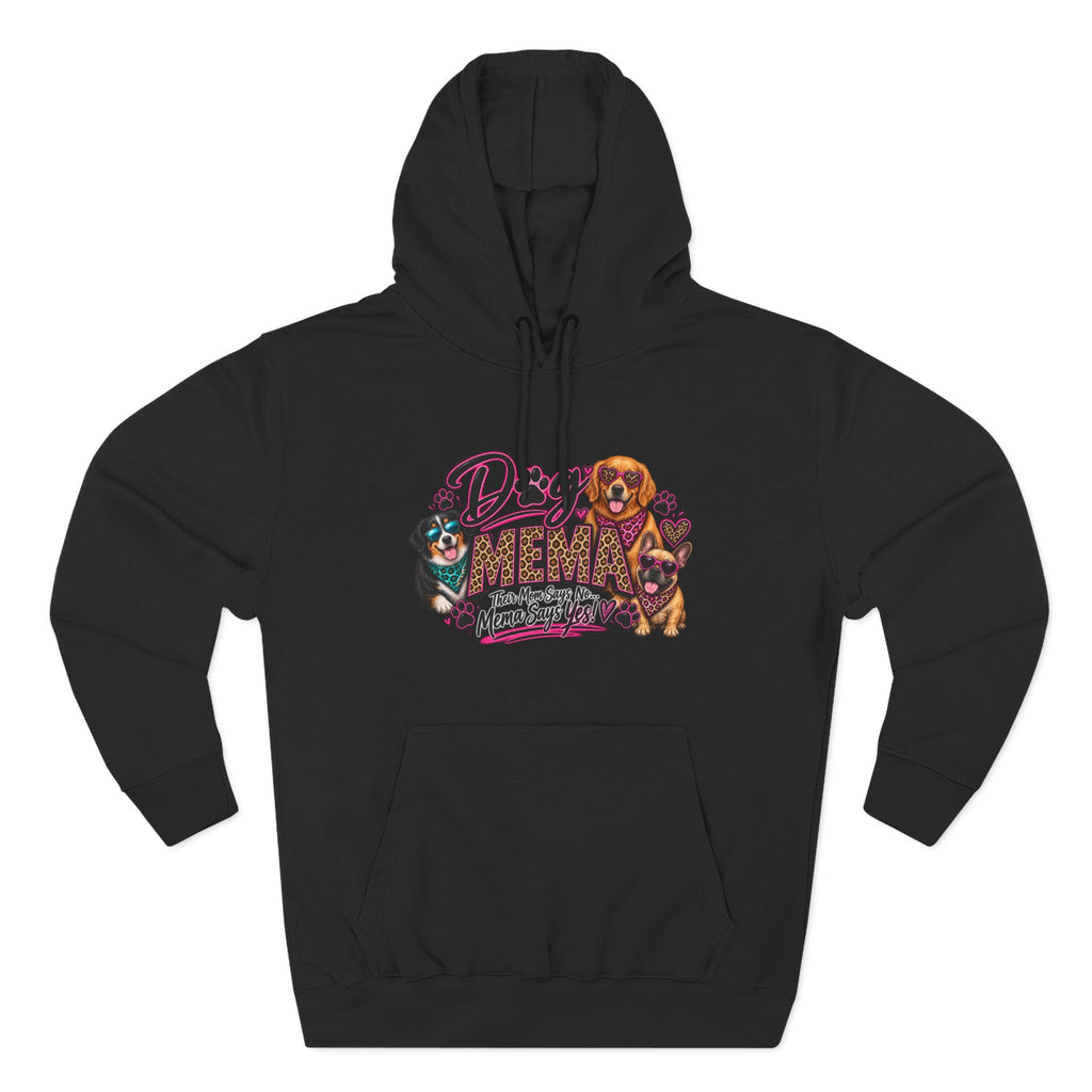Dog Mema Hoodie — Cute Paw Print Graphic Pullover for Grandma Dog lovers