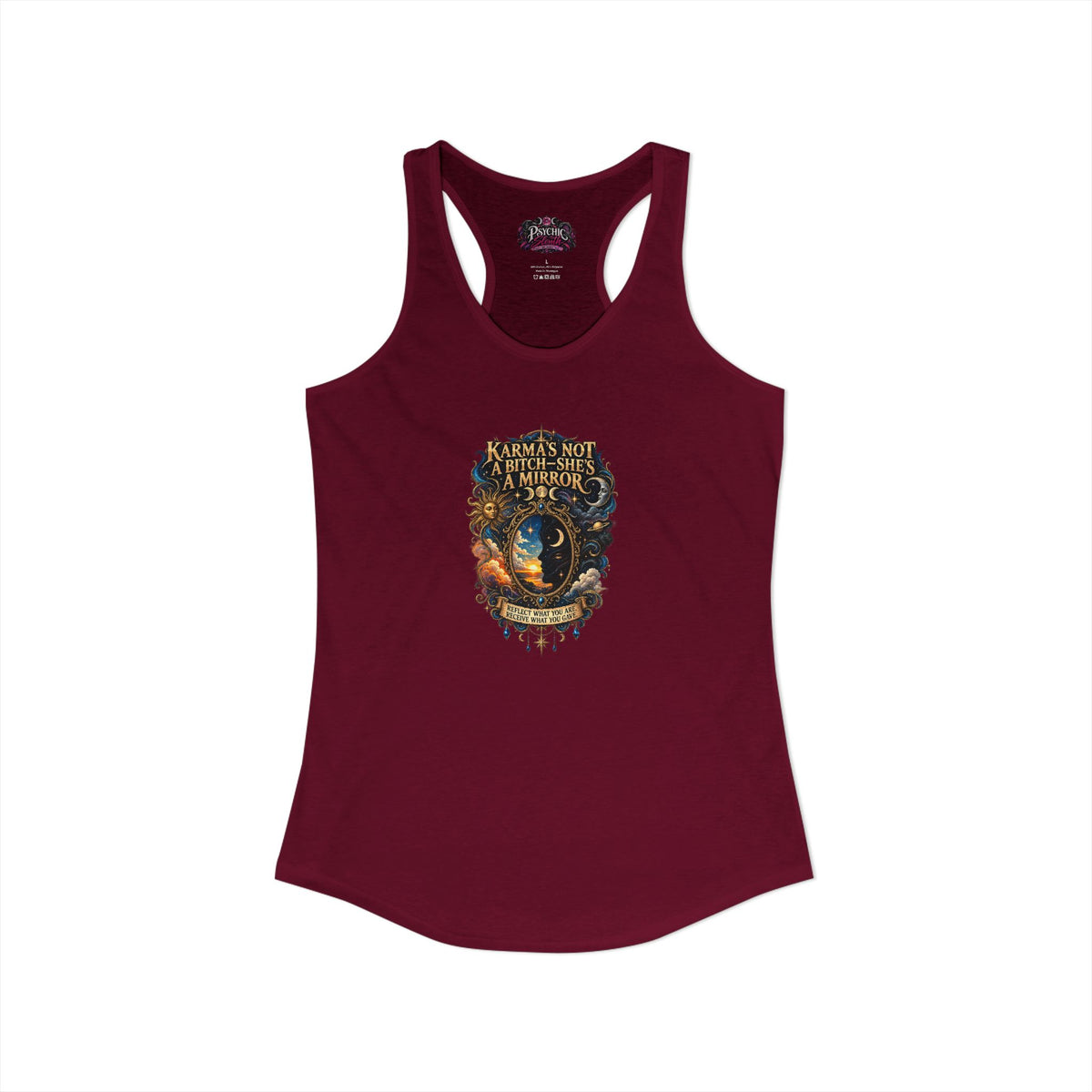 Karma's Not a Bitch she's a Mirror" Statement tank