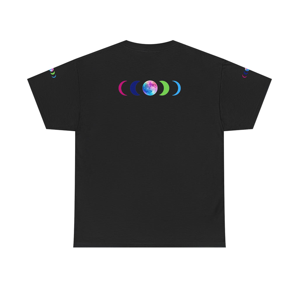 Wolf Moon T‑Shirt — Rainbow Celestial Wolf Graphic Tee