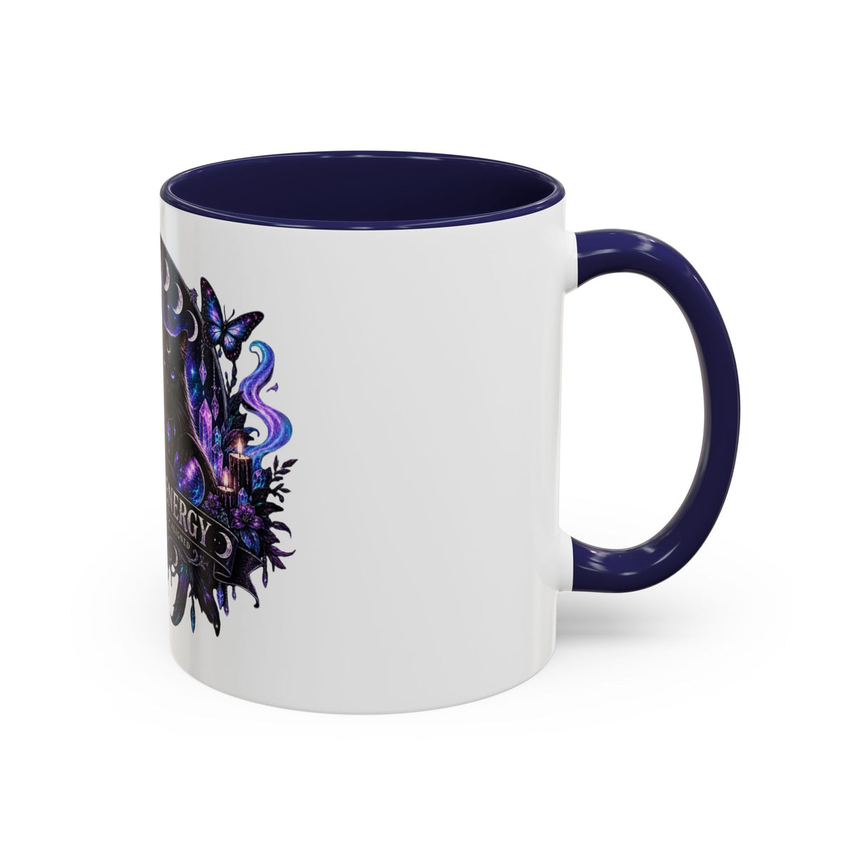 Own Your Energy Black Cat Coffee Mug – Spiritual Moon Phase Tea Cup