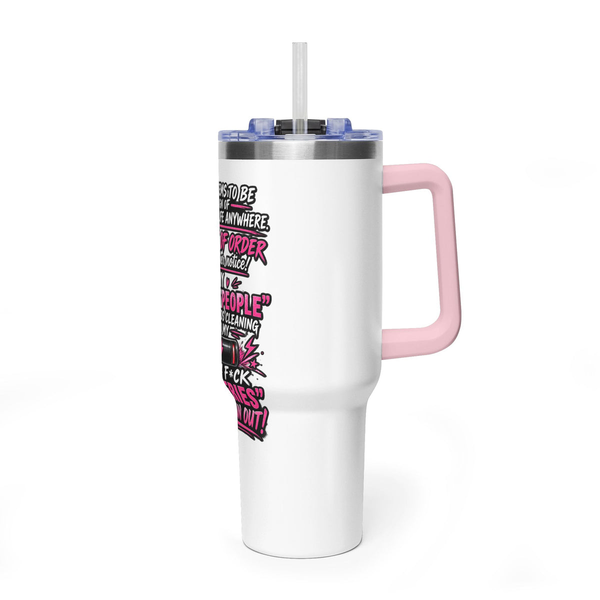 40oz Thermal Tumbler – Funny "Out of Order" Battery Joke Travel Mug