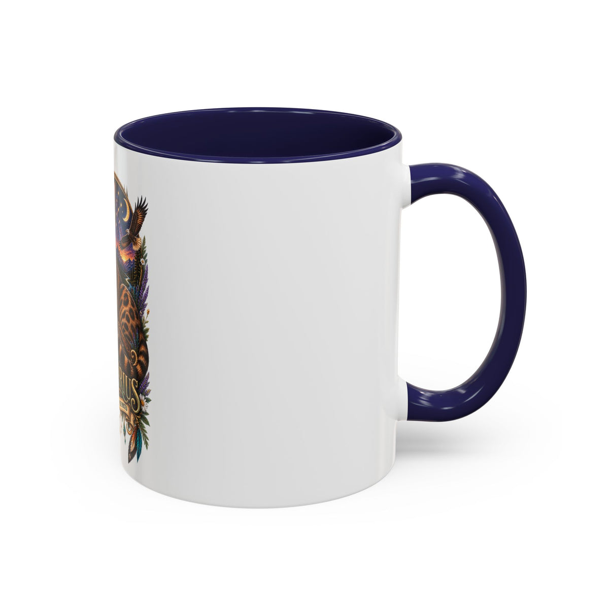 Sagittarius Bengal Cat Zodiac Coffee Mug — Cat Archer Astrology Accent Mug (11/15oz)