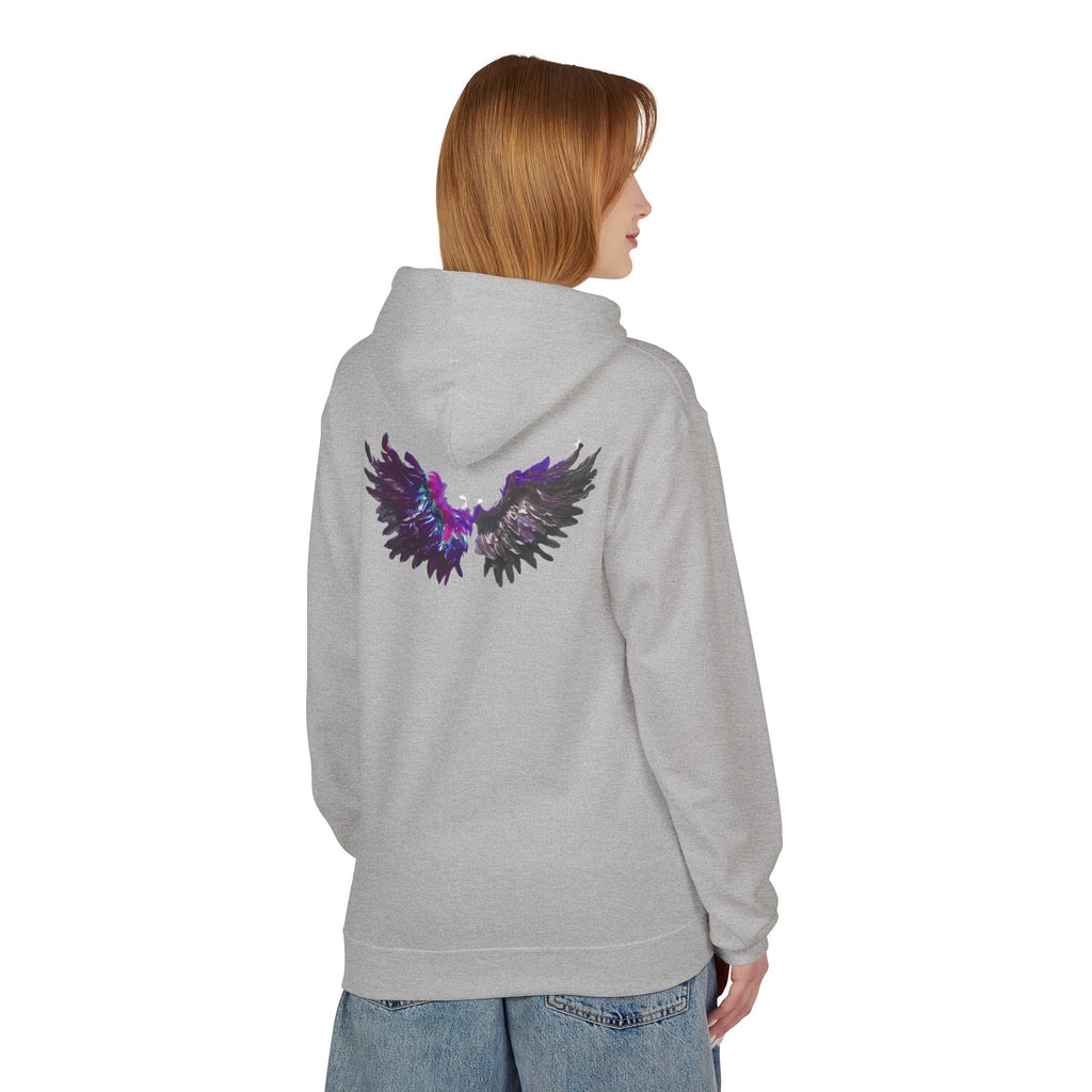 Free Spirit Hoodie — Purple Galaxy Wing Graphic Pullover