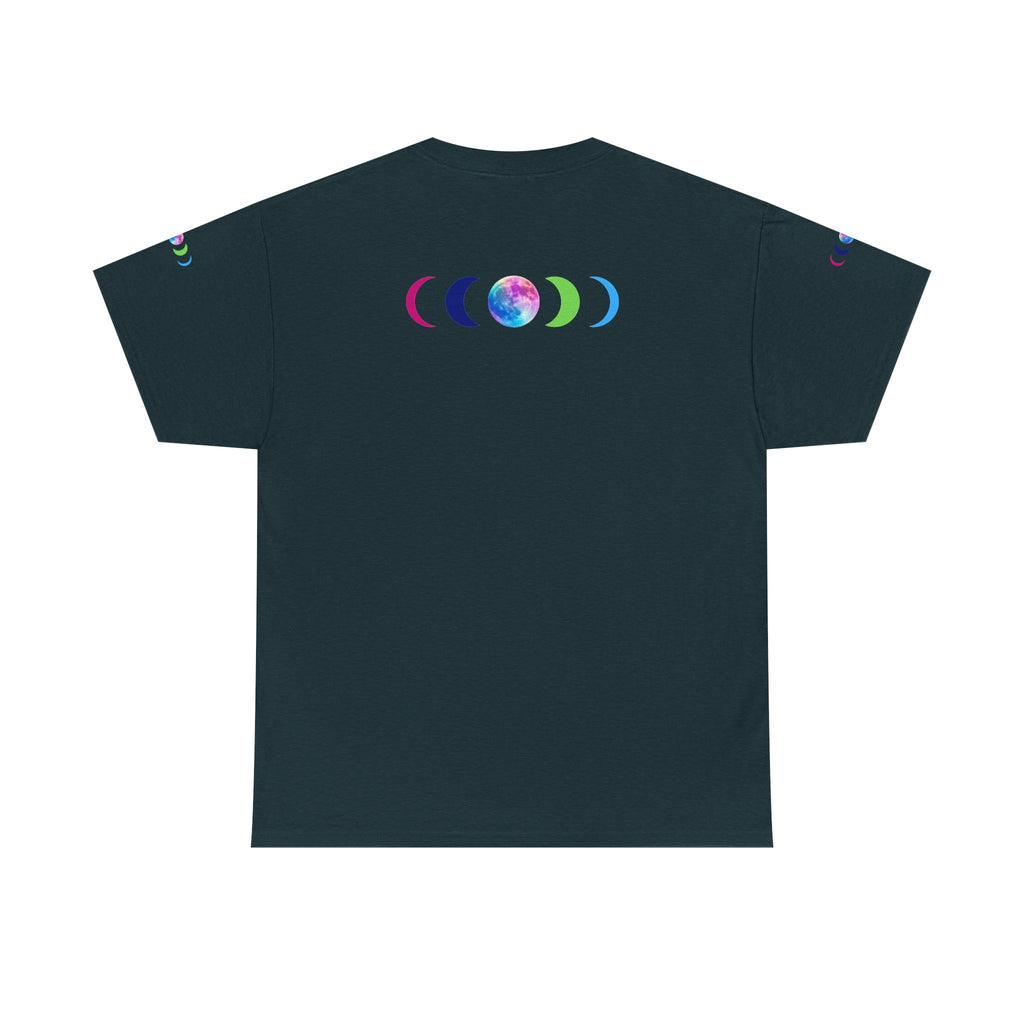 Wolf Moon T‑Shirt — Rainbow Celestial Wolf Graphic Tee