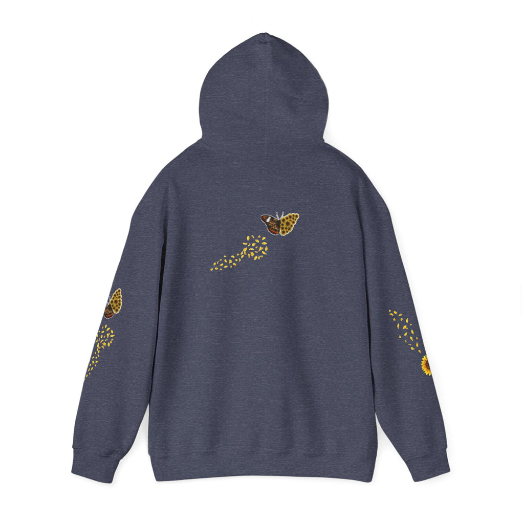 Sunflower Kitten Hoodie | Cute Cat, Sunflower Sleeve Design