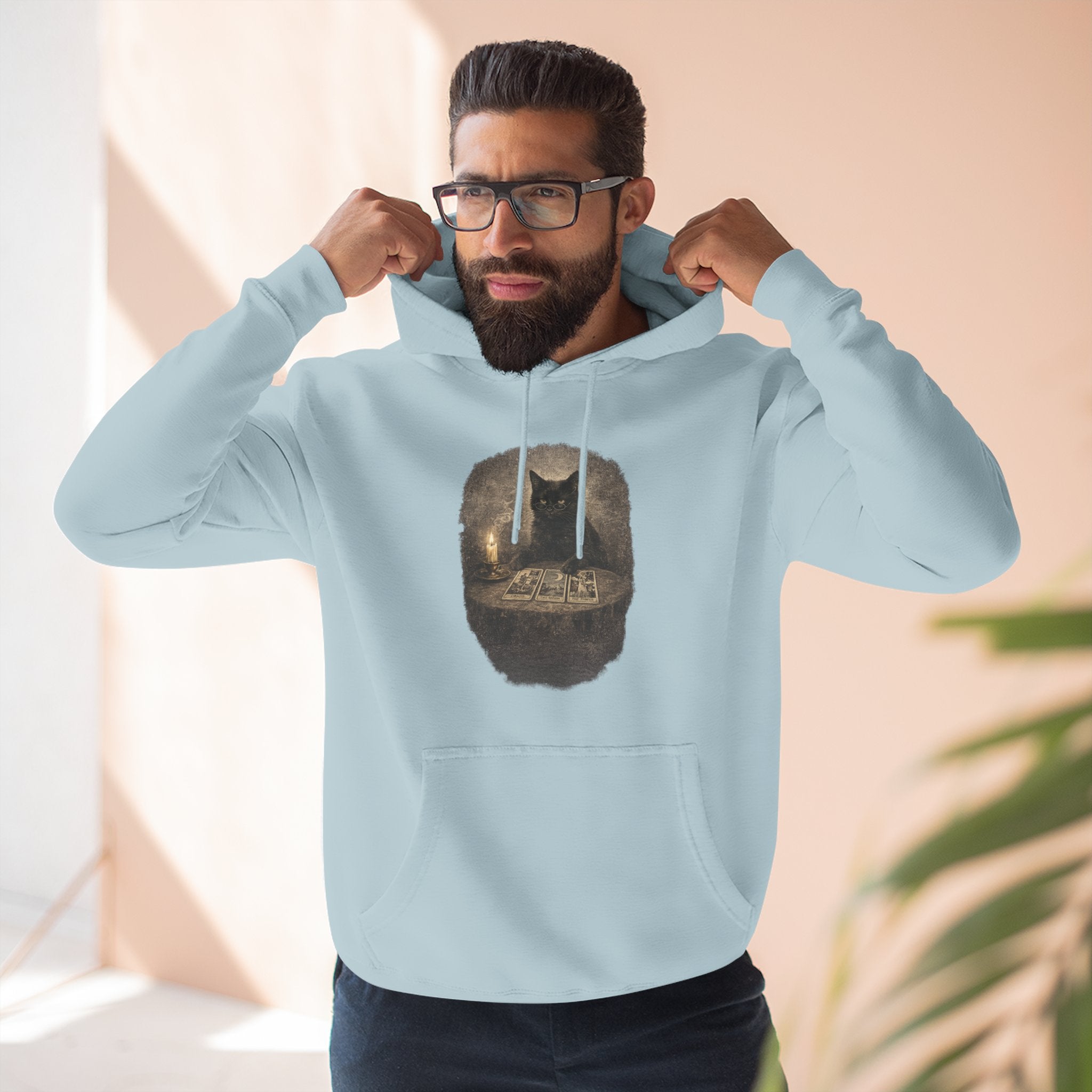 Tarot Black Cat Pull Over Hoodie