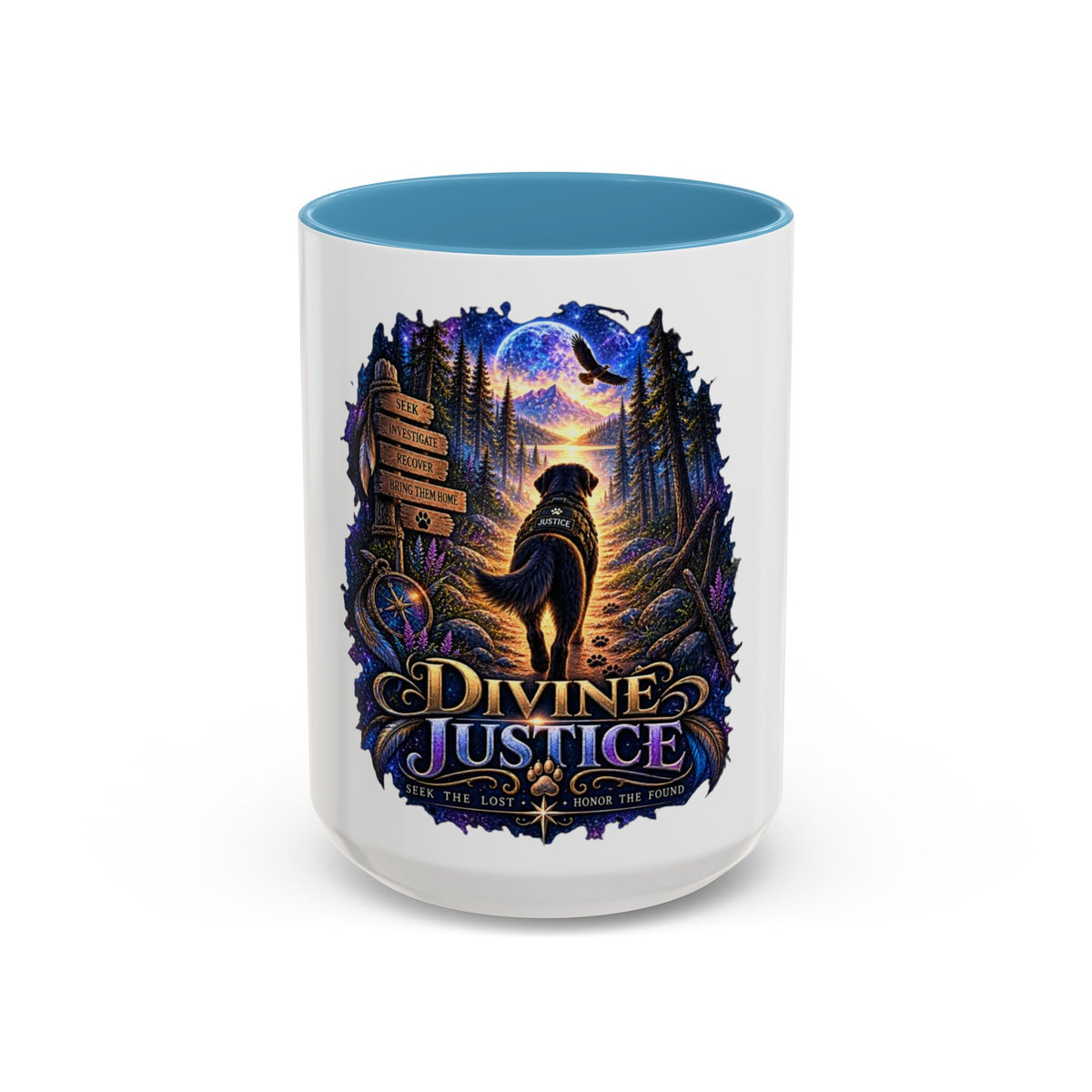 Divine Justice Coffee Mug — Search Dog Support 11/15oz Accent Mug