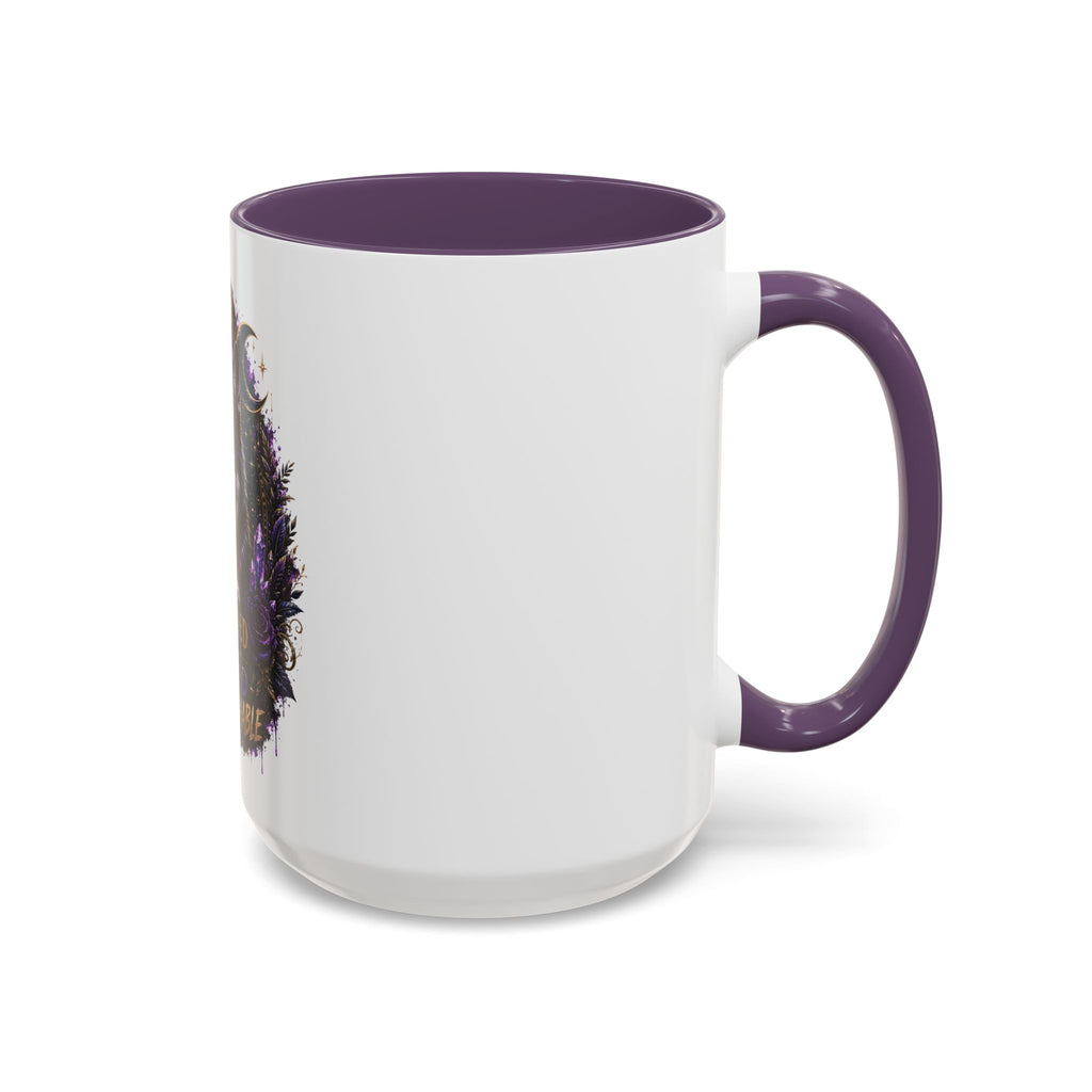 Protected, Guided & Unfuckwithable Wolf Coffee Mug — Spiritual Mystic Accent Mug (11/15oz)