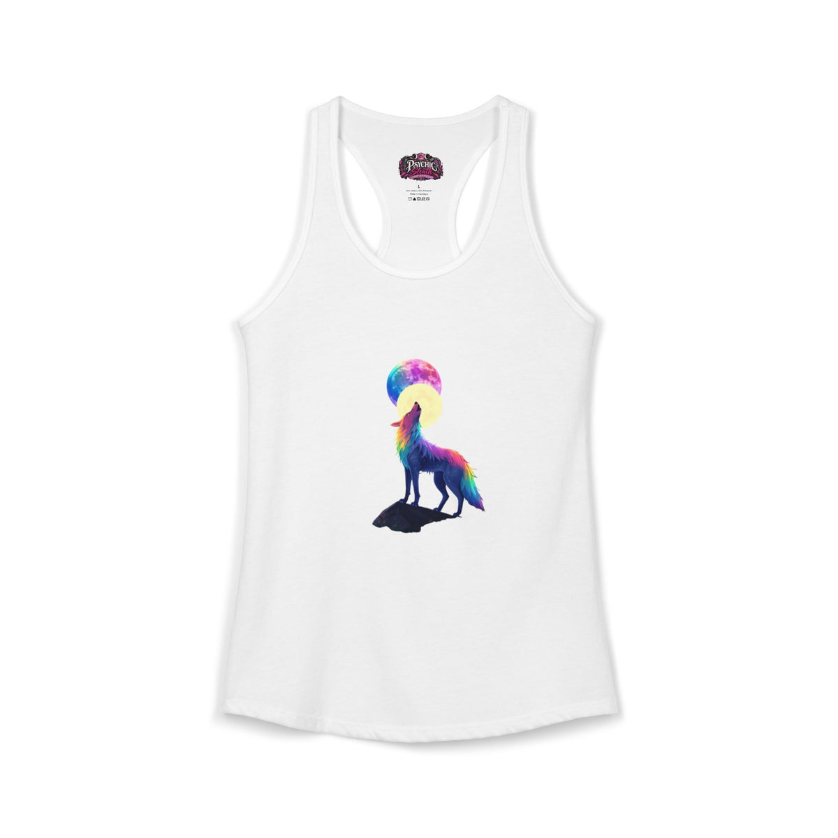 Rainbow Wolf Tank Top | Women's Racerback