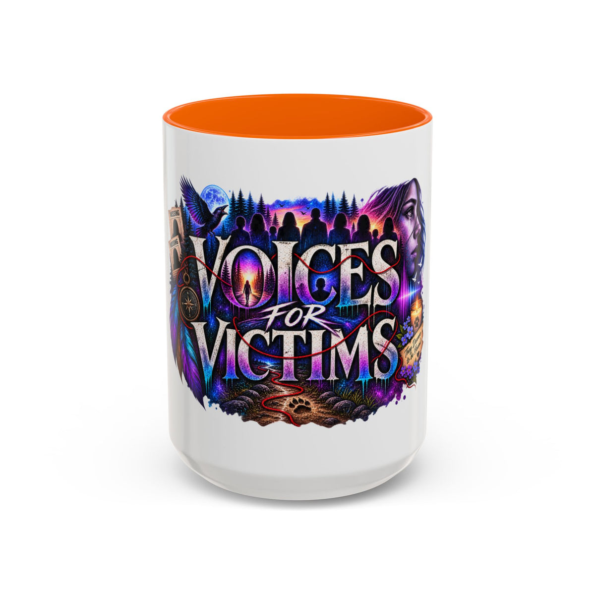 Voices for Victims Accent Coffee Mug – Advocacy & Support Ceramic Mug (11/15oz)