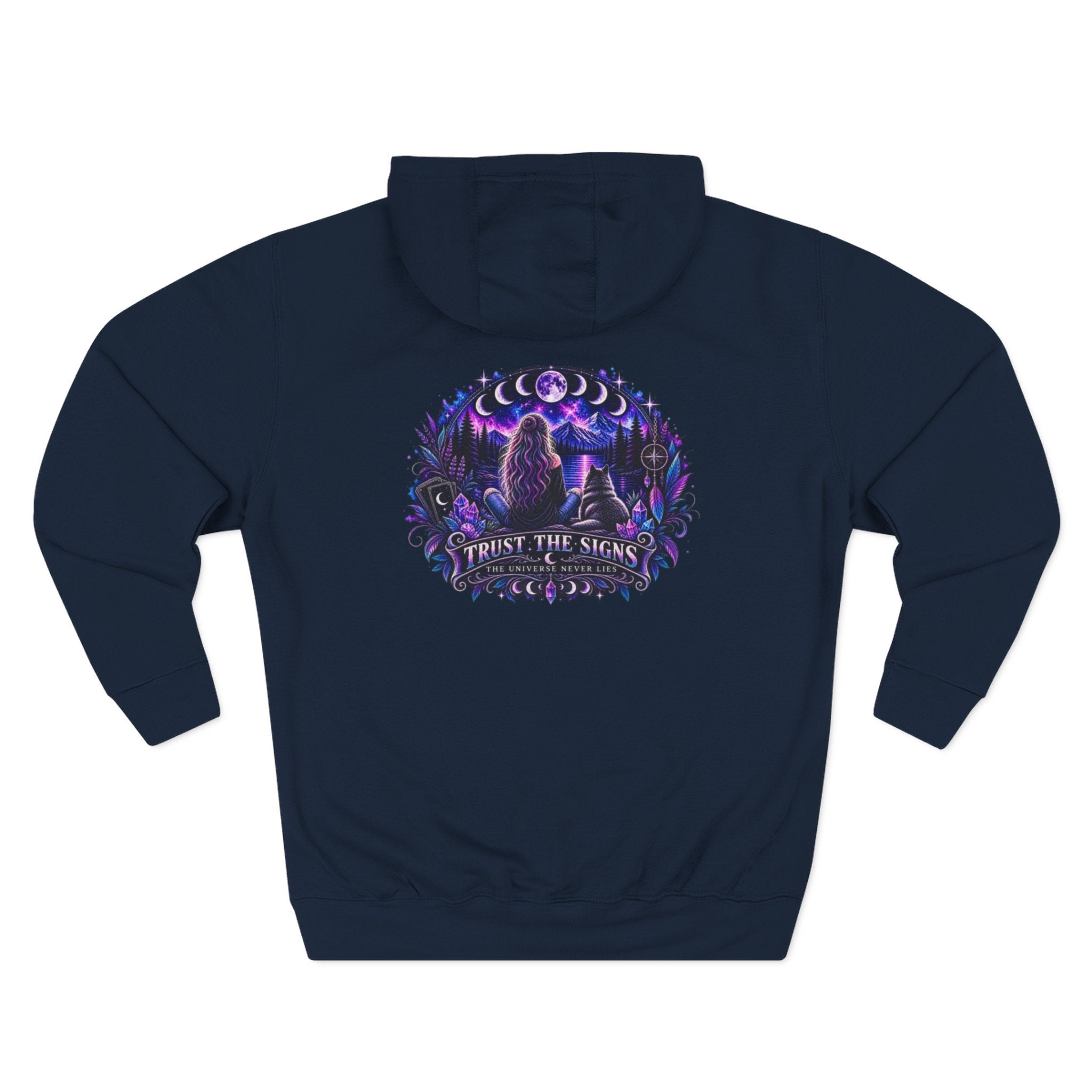 Mystic Moon Hoodie — "Trust the Signs" Celestial Fleece Pullover