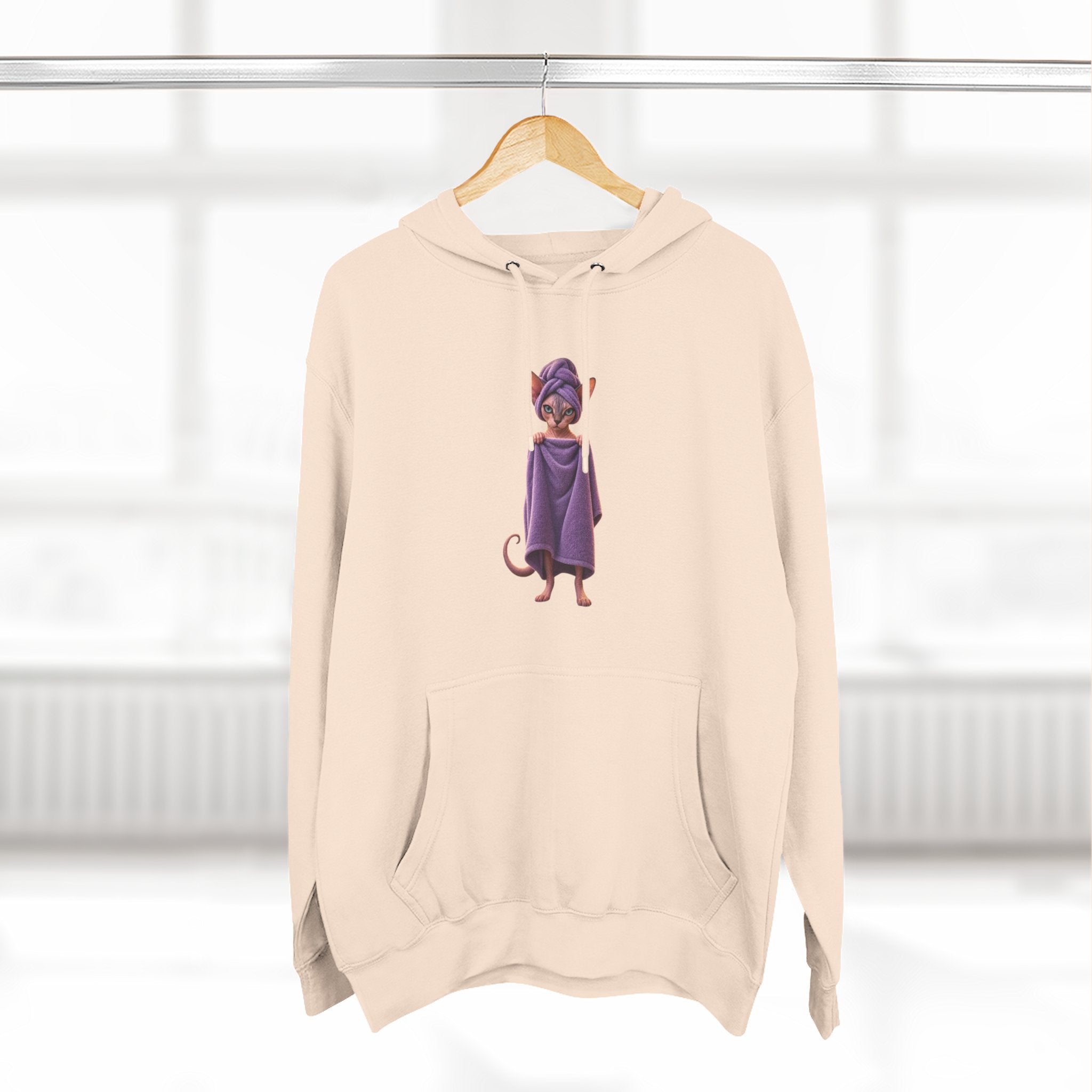 Funny Sphinx Cat fresh out of the shower hoodie