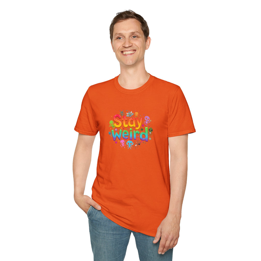 Stay Weird T-Shirt — Colorful Cute Alien Graphic Tee