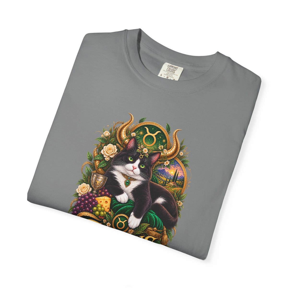 Taurus Tuxedo Cat Zodiac T-Shirt — Astrological Taurus Graphic Tee