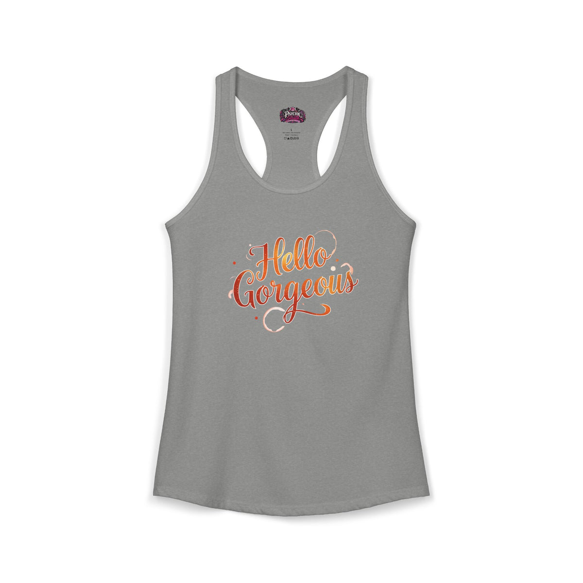 Sunset Hello Gorgeous Ideal Racerback Tank