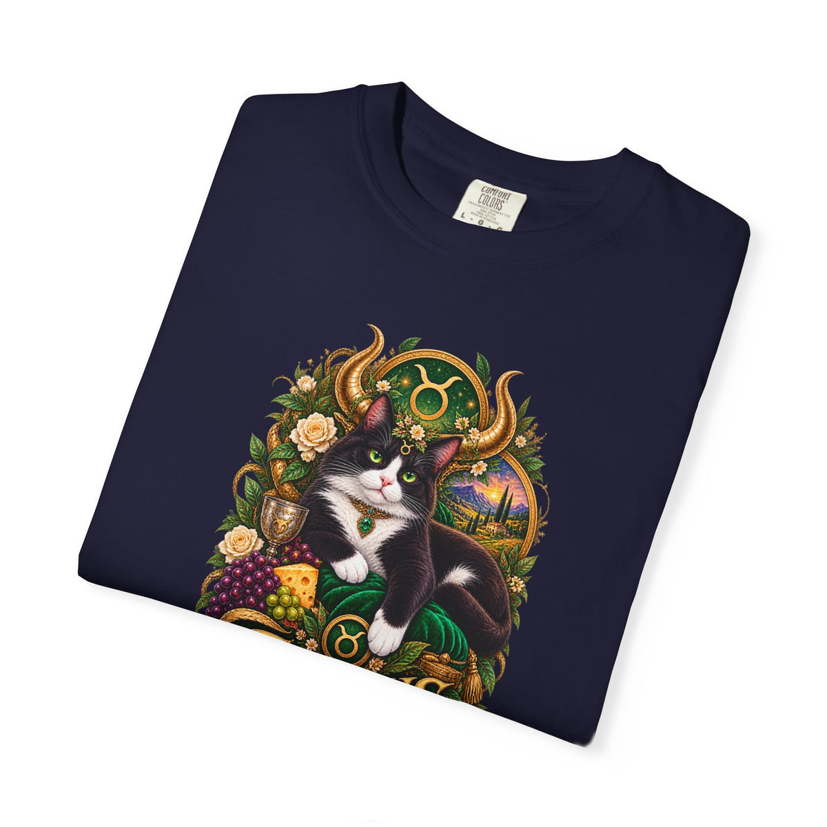 Taurus Tuxedo Cat Zodiac T-Shirt — Astrological Taurus Graphic Tee