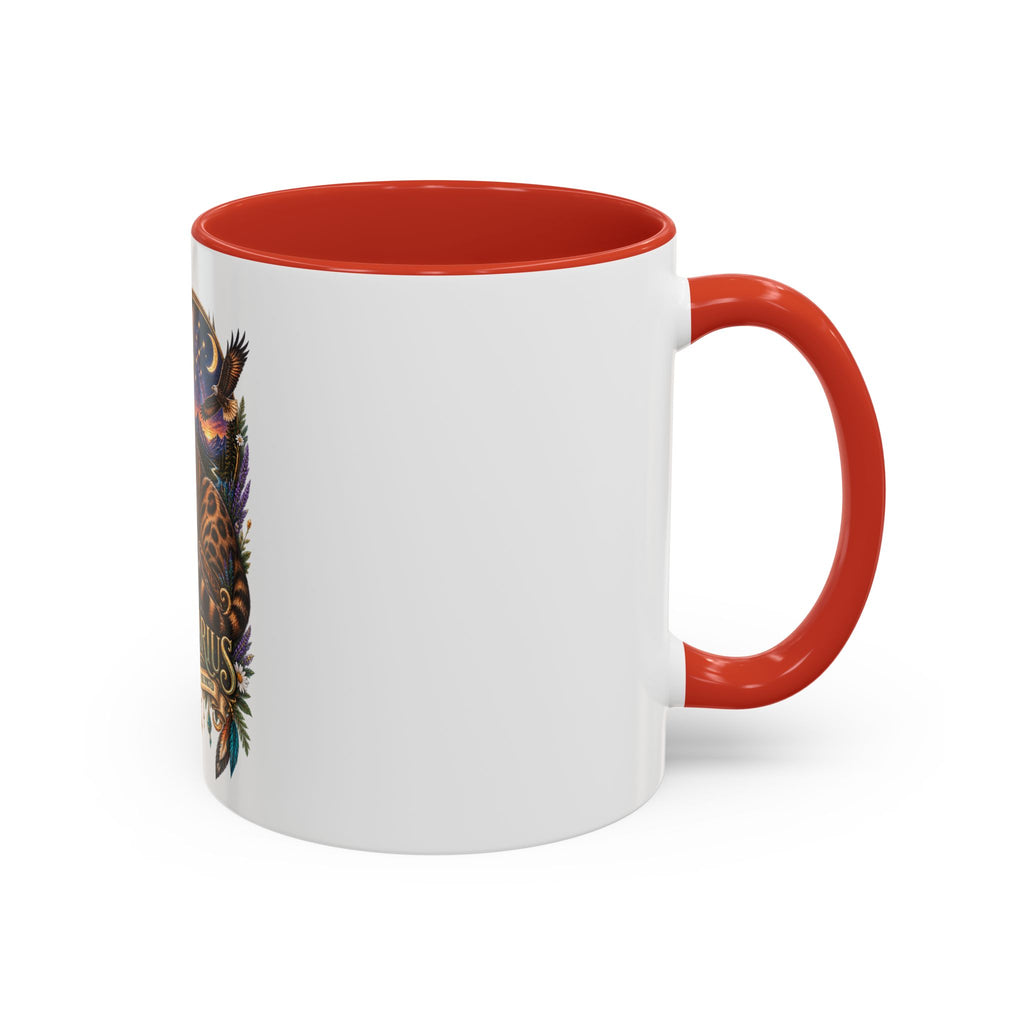 Sagittarius Bengal Cat Zodiac Coffee Mug — Cat Archer Astrology Accent Mug (11/15oz)