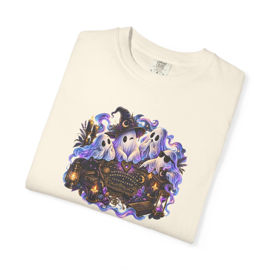 Halloween Ghost Crew T-Shirt — Spooky Night Pumpkin & Bats Graphic Tee