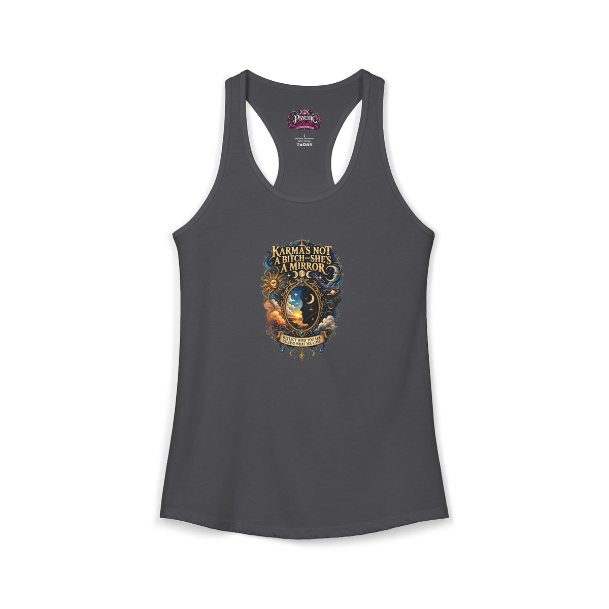 Karma's Not a Bitch she's a Mirror" Statement tank