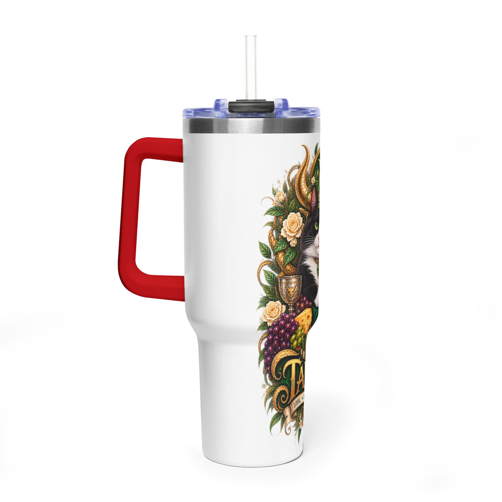 Taurus Tuxedo Cat 40oz Tumbler — Zodiac Stainless Steel Vacuum Travel Mug