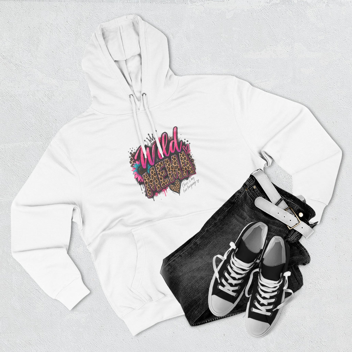 Wild Heart MEMA Leopard Print Hoodie — Women’s Trendy Graphic Pullover