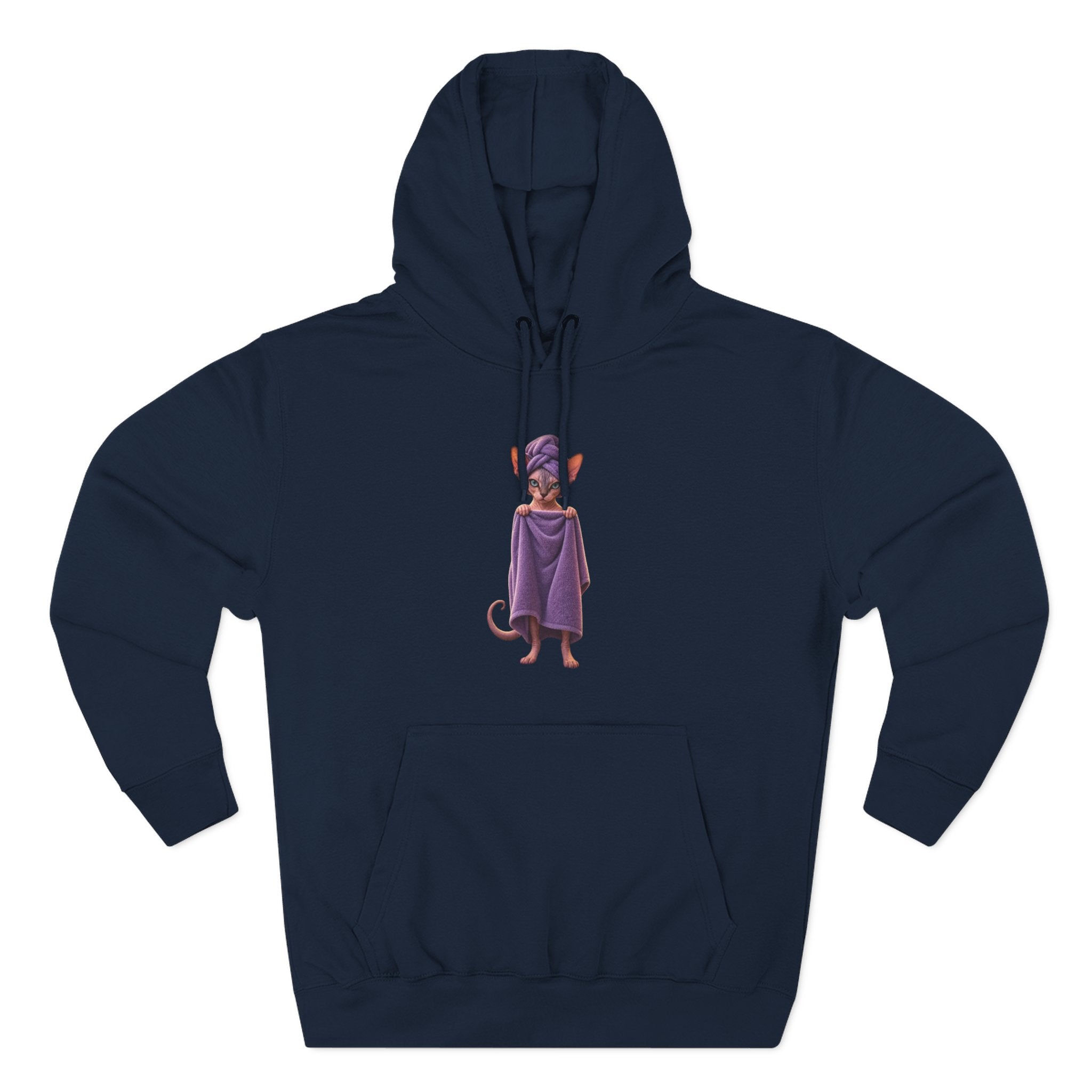 Funny Sphinx Cat fresh out of the shower hoodie