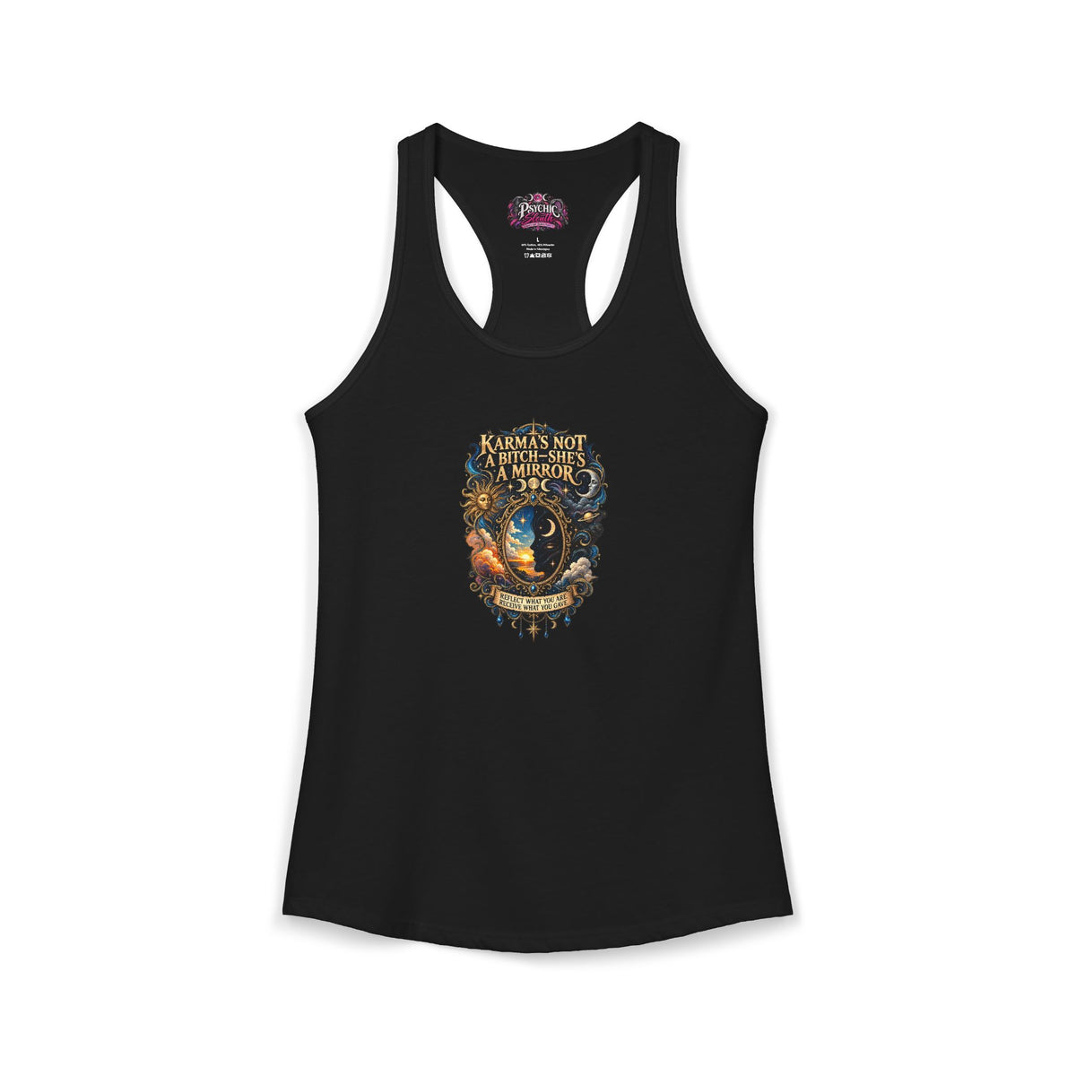 Karma's Not a Bitch she's a Mirror" Statement tank