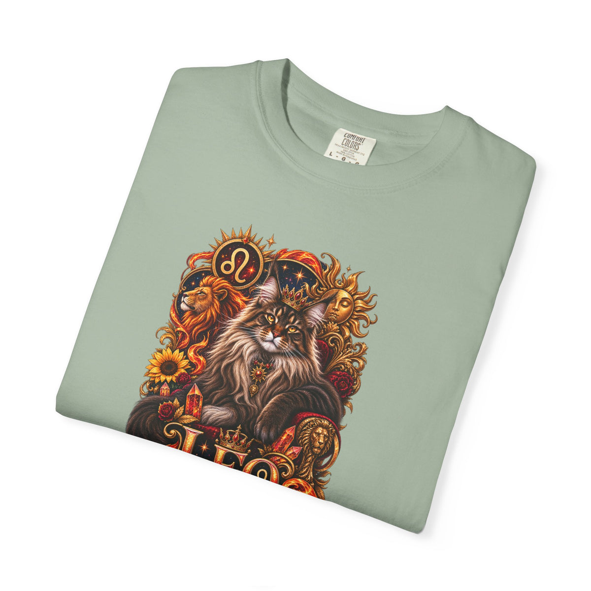 Leo Zodiac Cats T-Shirt — Maine coon Astrology Tee