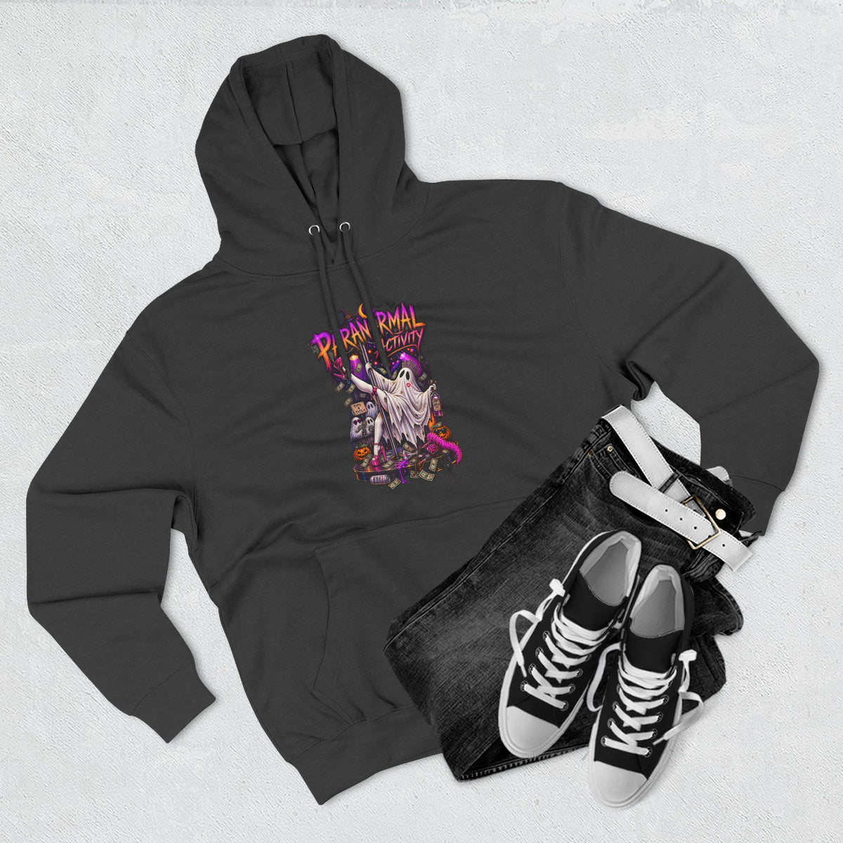 Paranormal Activity Ghost Pole Dancing — Retro Halloween Graphic Pullover