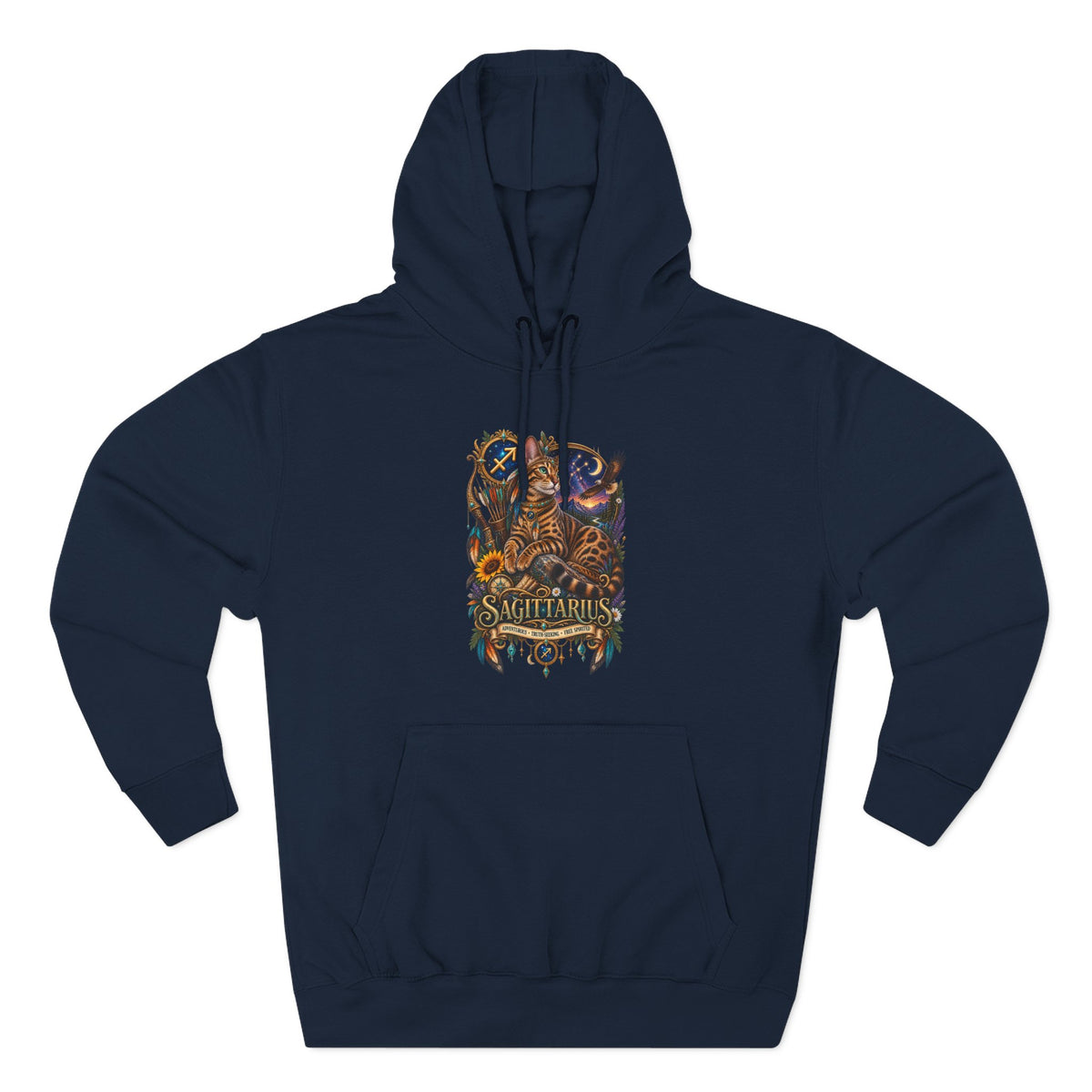 Sagittarius Bengal Zodiac Hoodie — Celestial Archer Constellation Graphic