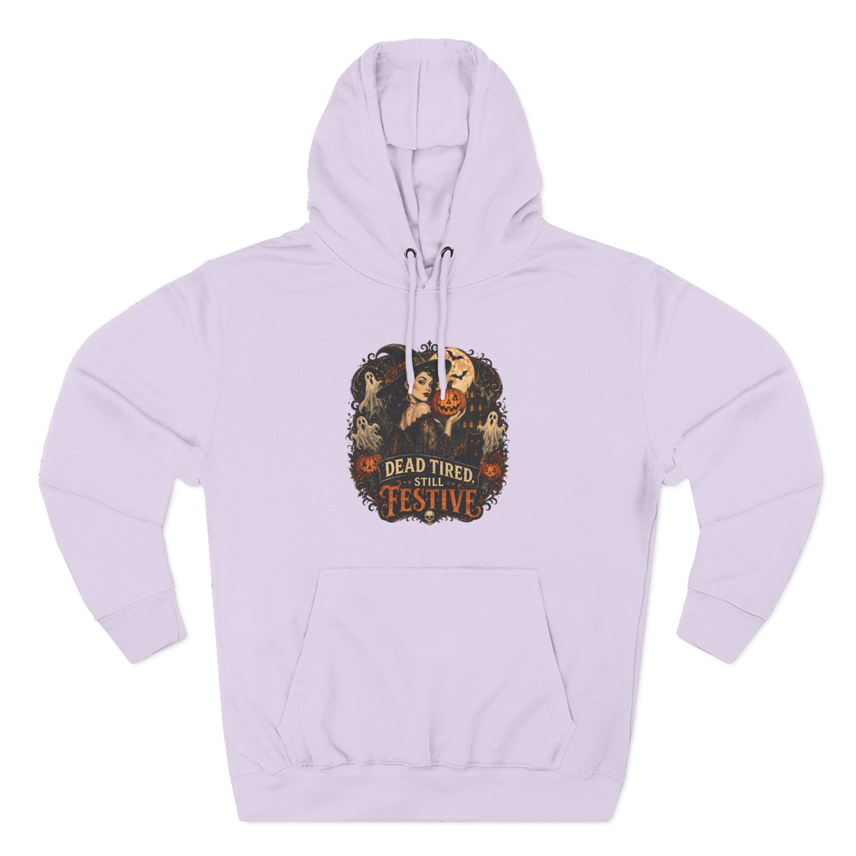 Dead Tired but Festive Hoodie — Funny Halloween Pullover